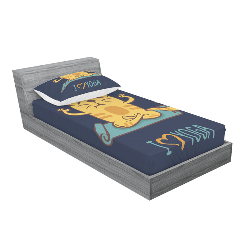 Ensemble de draps i love yoga, Ensemble de draps pour lit simple TG avec drap-hou