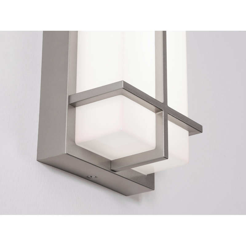 Applique murale en aluminium August, Nickel peint