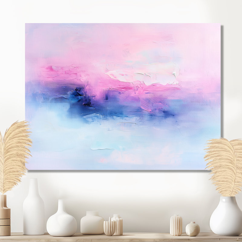 Aurorale, horizon minimal I, art mural Sky, H 12 po x l 20 po, Toile tendue, Ne s’applique pas