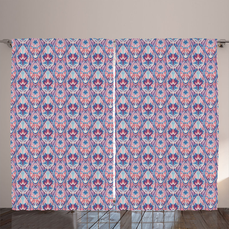 Polyester Semi Sheer Curtain Pair, 140cm W x 400cm L