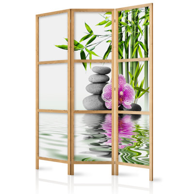 135cm W x 171cm H 3 - Panel Solid Wood Folding Room Divider