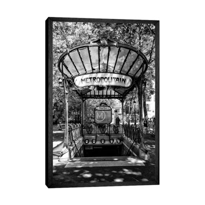 Black Montmartre Series - Abbesses Metropolitain by Philippe Hugonnard - Print on Canvas