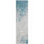 Tapis gris / bleu sarcelle tissé à la machine Lamanna-109576313
