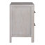 Table de chevet 2 tiroirs en bois massif avec chargeur USB