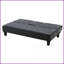Canapé-lit moderne en similicuir pour petits espaces - Console porte-gobelet rabattable, structure en bois franc séché au four | Noir | Similicuir | Dossier rembourré