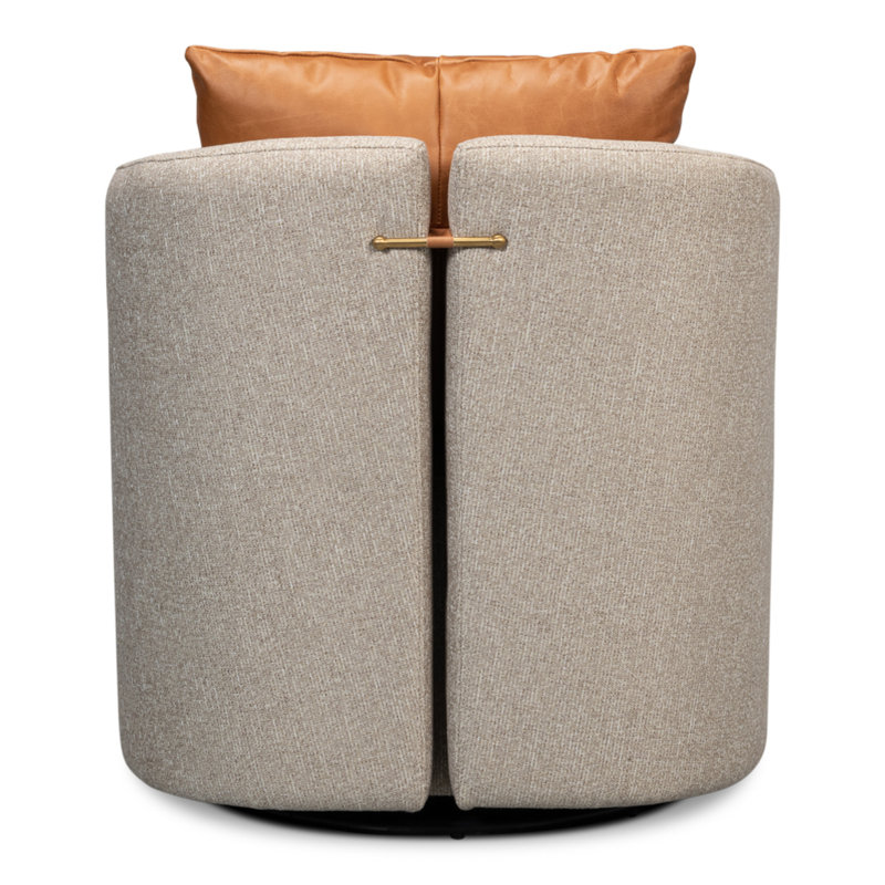 Bronson Linen Swivel Barrel Chair