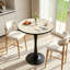 Round Marble Top Metal Base Dining Table-812122793