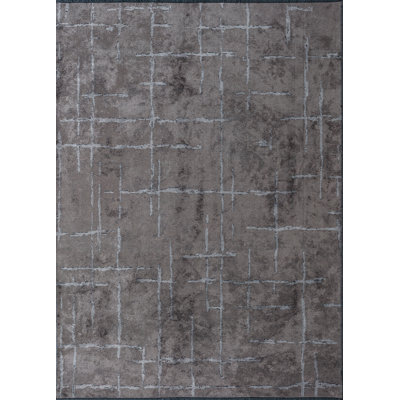 Rapture Gray Geometric Luxury Area Rug