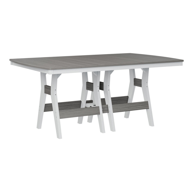 Table de bar rectangulaire de 72 po Bulger, Bois flottant gris, H 38,87 po x l 72 po x P 44 po