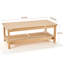 Table basse avec rangement en bois massif 47,2 po-529045749