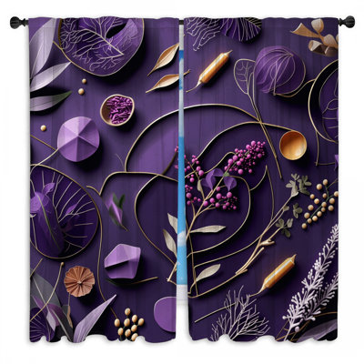 2 panneaux de rideaux obscurcissants Botanical