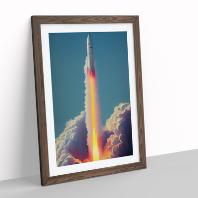 Enigmatic Spaceship Rocket - Single Picture Frame Print