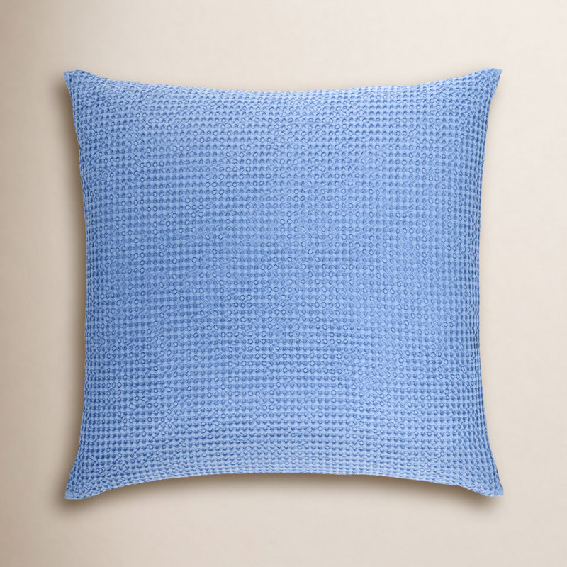 Bubble Matelasse Sham, Euro, French Blue