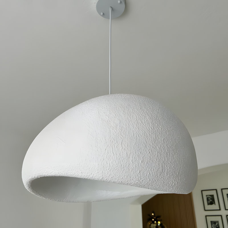 Luminaire suspendu moderne en polystyrène à 1 lumière Jimyah, H 55 po x l 19,68 po x P 14,56 po
