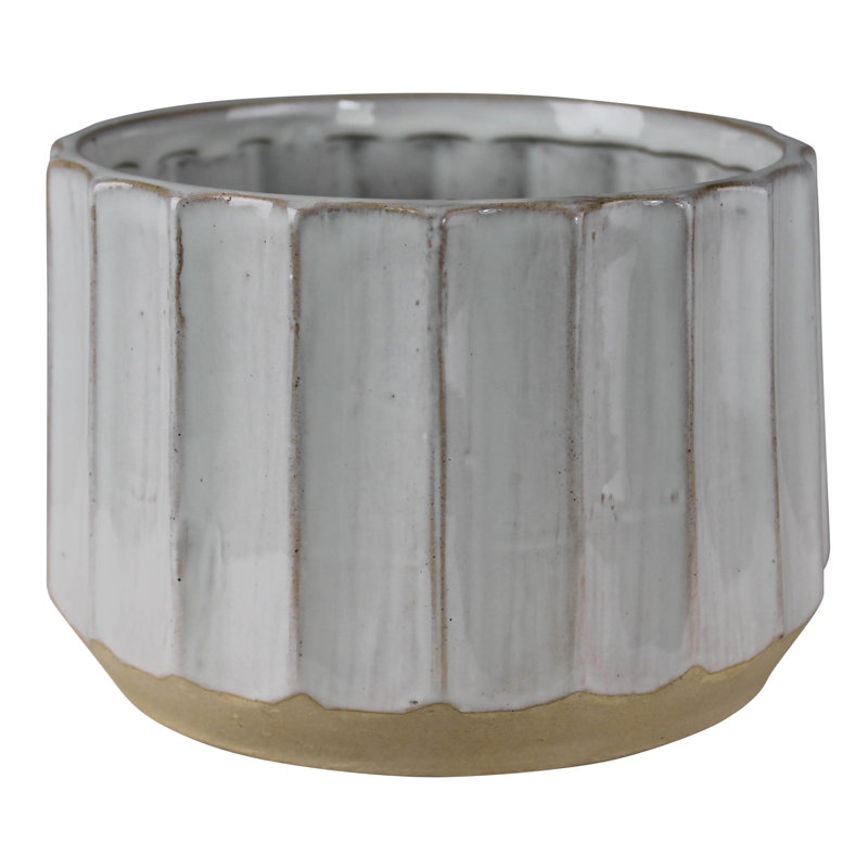 Cache-pot en céramique Elacqua, H 5 po x l 7,25 po x P 7,25 po
