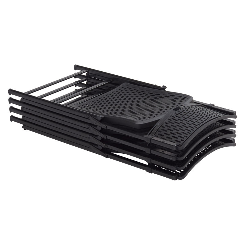 Chaise pliante en plastique Airflex Series Premium, Noir