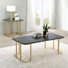 Reynalda 47.25" Width Black Steel Coffee Table Set