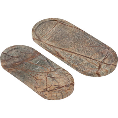 Vanta Beige Genuine Marble 2pc. Tray