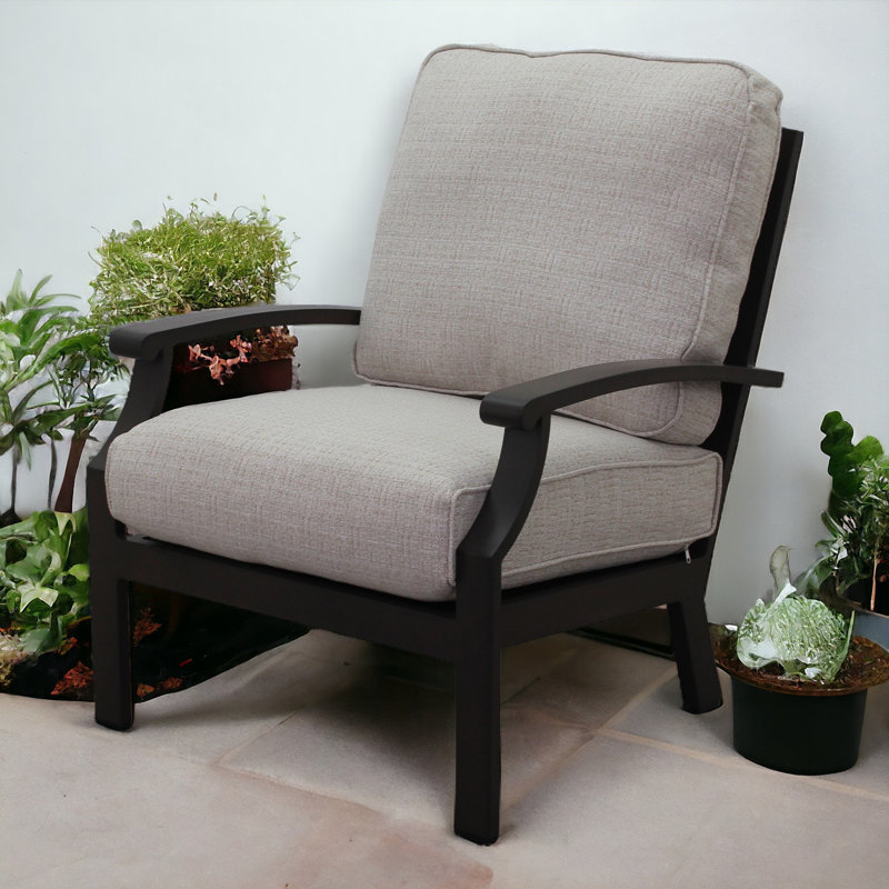 Chaise de patio avec coussins Joanie
