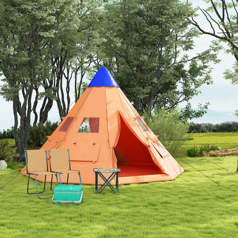 6 Person Tent, Orange