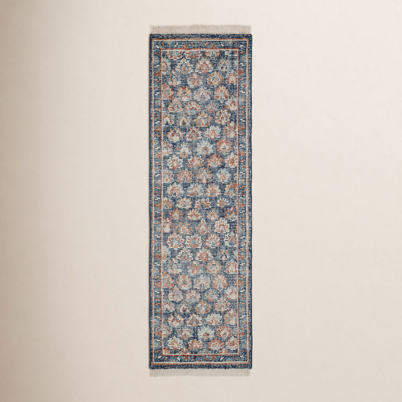 Maeve Hand Knotted Wool Floral Rug, Runner 2'6" x 8'