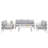 6-Piece Aluminum Patio Conversation Set With Cushions-169371543