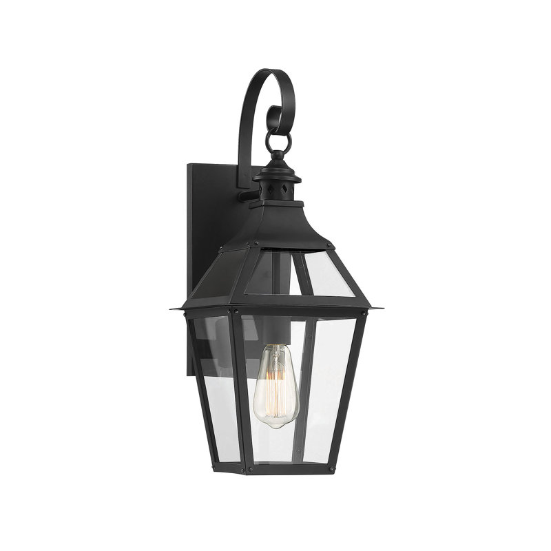 Emie Jackson 1 lumière en noir mat avec reflets dorés, H 22,4 po x l 9 po x P 9,9 po