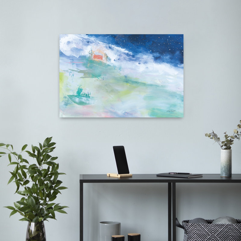 Contemporary Art Abstract Contemporary Landscape Architecture Art by Jocelyn Elizabeth - Wrapped Canvas Print