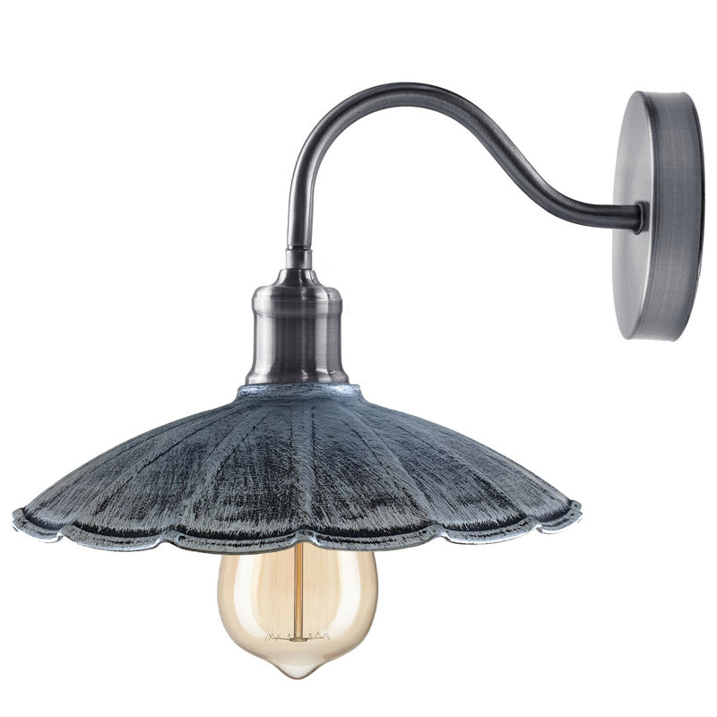Rayden Armed Sconce, Brushed Silver