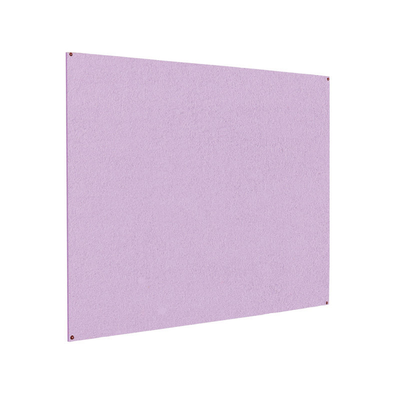 Wall Mounted Bulletin Board, Lilac, 90 cm H x 120 cm W x 0.9 cm D