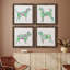 Tapisserie Labrador - ensemble de 4 peintures sur toile encadrées-60147990-60147999