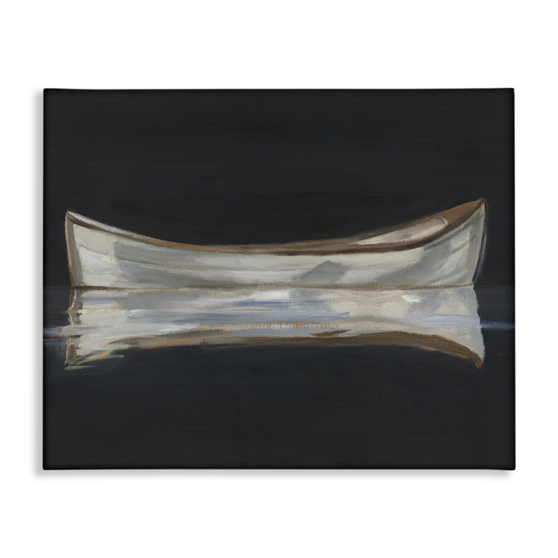 Toile réfléchissante Dark Canoe, design par Ethan Harper, H 16 po x l 20 po