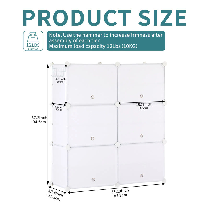 Armoire de rangement pour chaussures empilable avec portes - Organisateur amovible et peu encombrant pour vestibule, chambre à coucher ou bureau