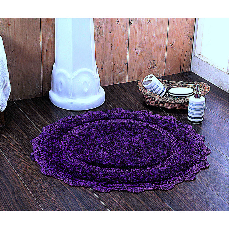 Tapis pour salle de bain Wingert, l 24 po x L 24 po, Mauve