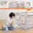 71"x48" Baby Playpen Sturdy Safety Play Yard Activity Center with Basketball Hoop and Football Net-94468289