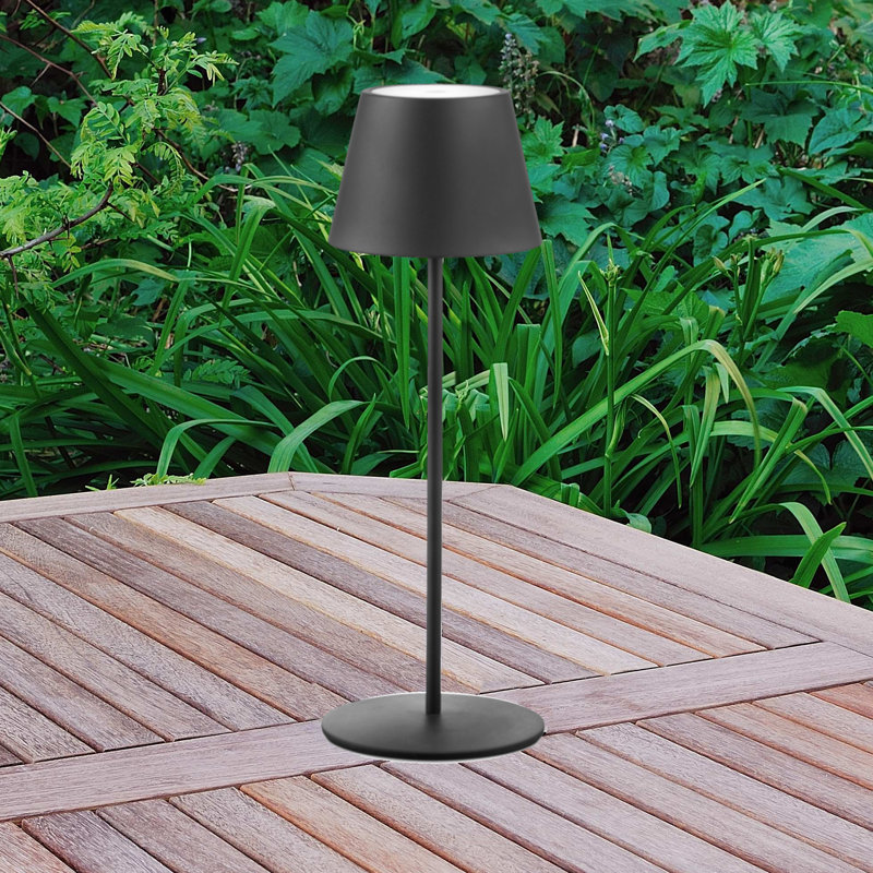Faison 38cm Outdoor/indoor Rechargeable Cable free LED Buffet Lamp, Black