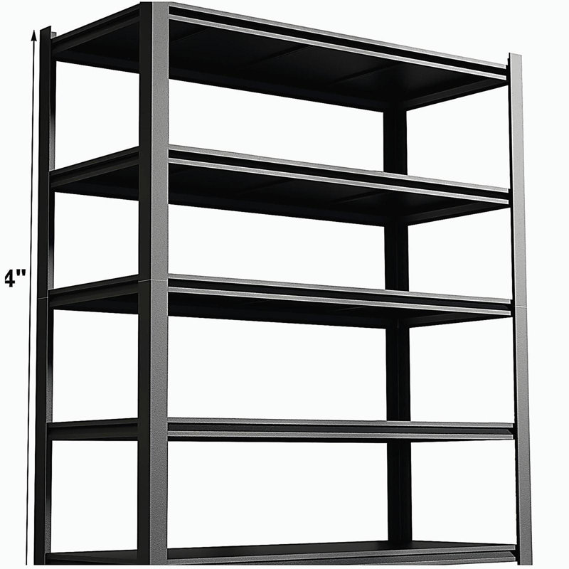 Étagère de rangement en métal 83,86 pouces, étagère de rangement en acier robuste résistante à l'humidité et imperméable à 5 couches. Conçue pour le rangement d'entrepôt