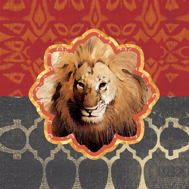 Lion Moroccan - Wrapped Canvas Print, 122cm H x 122cm W x 3.8cm D