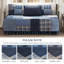 Ensemble de couvre-lit en coton 5 pièces avec 3 taies décoratives standard et jupe de lit