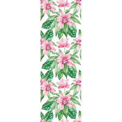 Rouleau de papier peint adhésif aquarelle orchidée verte L 4,17 pi x l 25 po Rawtenstall