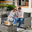 Ensemble de conversation pour patio avec coussins 7 personnes Allcot-813711160-813711161