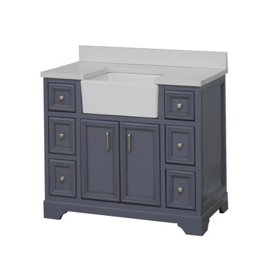 Emiliano 42'' Single Bathroom Vanity with Top