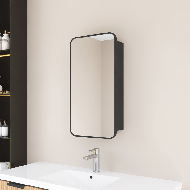 Pharmacie rectangulaire avec miroir, H 24 po x l 15 po x P 4,63 po