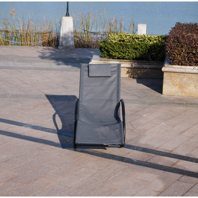 Manford Outdoor Metal Chaise Lounge
