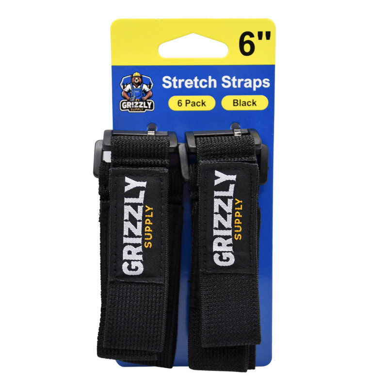 6" Hook and Loop Stretch Strap 6/pk