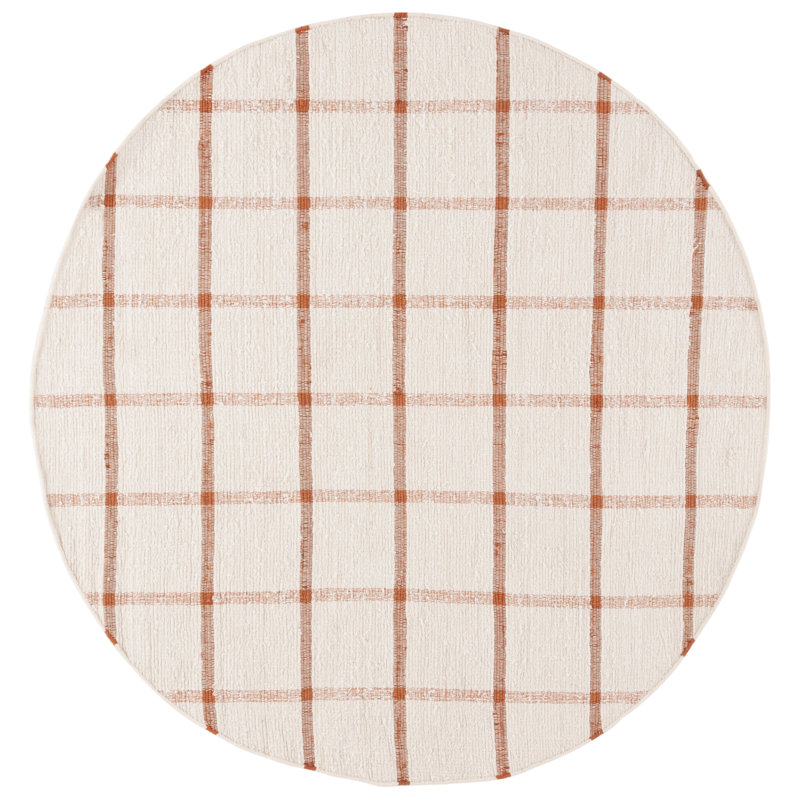 Tapis Montauk 322 ivoire / rouille, Rond 6 pi