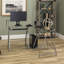 L-Shaped Glass Top Metal Base Computer Desk-29667029