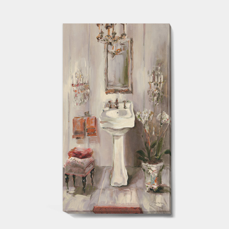 French Bath La Baignoire I - reproduction d'art, Toile tendue, H 20 po x l 12 po x p 1 po