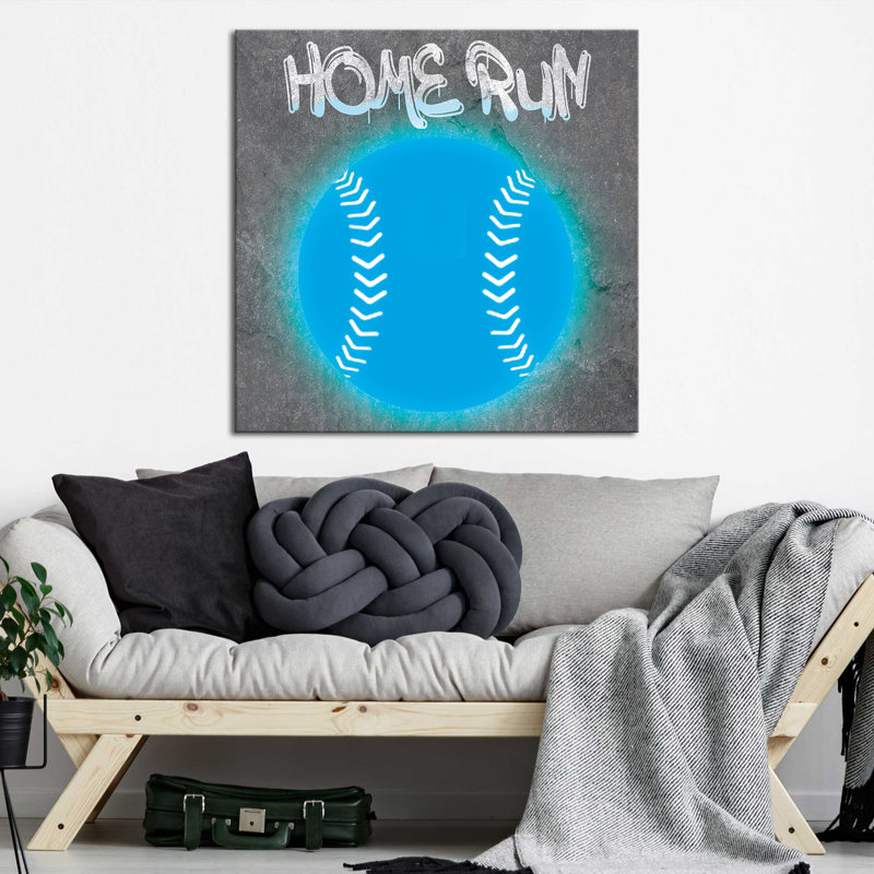 "Home Run" par CAD Designs, reproduction sur toile, H 24 po x l 24 po x P 1,5 po