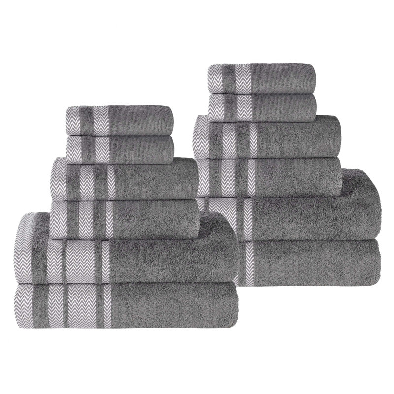 Ensemble de serviettes de salle de bain Bladenboro, Gris